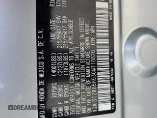 2016 Honda HR-V EX with VIN 3CZRU5H53GM710620, listed as a Copart auction lot 51170905 with 140,328 mi miles and Salvage Title. Bid and sale history available at DreamBid. Image 13.
