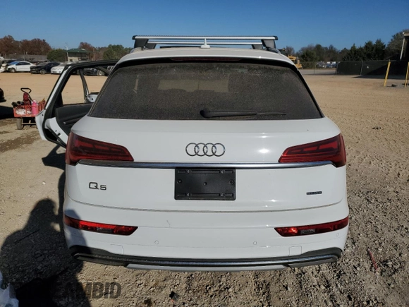 2024 Audi Q5 Premium with VIN WA1ABAFYXR2089184, listed as a Copart auction lot 82797764 with 0 mi miles and Salvage Title. Bid and sale history available at carsss.com. Image 6.