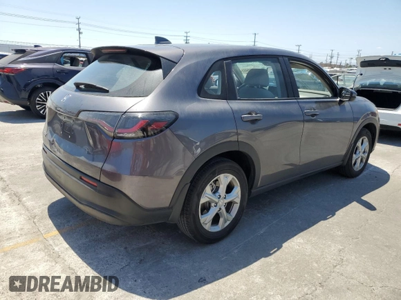 2023 Honda HR-V LX with VIN 3CZRZ1H34PM729931, listed as a Copart auction lot 59405465 with 24,375 mi miles and Salvage title. Bid and sale history available at DreamBid. Image 3.