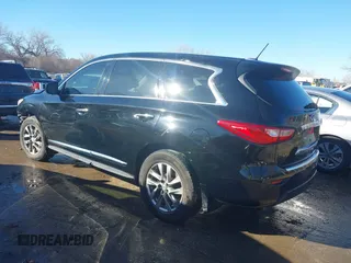 2013 Infiniti JX35 with VIN 5N1AL0MM7DC307092, listed as a IAAI auction lot 41625062 with 162,553 mi miles. Bid and sale history available at carsss.com. Image 3.