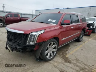 2015 Cadillac Escalade ESV Premium z VIN 1GYS4TKJ8FR563199, wystawiony jako Copart lot #44898075 z przebiegiem 196 370 mil mil oraz Czysty tytuł • Clean title. Historia ofert i sprzedaży dostępna na DreamBid. Obrazek 1.