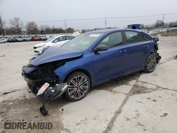 2021 Kia Forte GT with VIN 3KPF44AC6ME410507, listed as a Copart auction lot 84594494 with 63,401 mi miles and Salvage Title. Bid and sale history available at carsss.com. Image 1.