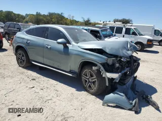 2025 Mercedes-Benz GLC with VIN W1NKJ4HB1SF340964, listed as a Copart auction lot 49317855 with 0 mi miles and Salvage Title. Bid and sale history available at carsss.com. Image 4.