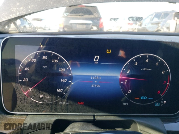 2022 Mercedes-Benz C 300 with VIN W1KAF4GBXNR019715, listed as a Copart auction lot 49168885 with 47,596 mi miles and Salvage title. Bid and sale history available at DreamBid. Image 9.