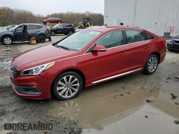 2016 Hyundai Sonata Sport with VIN 5NPE34AF3GH344555, listed as a Copart auction lot 52880925 with 79,311 mi miles and Salvage Title. Bid and sale history available at DreamBid. Image 1.