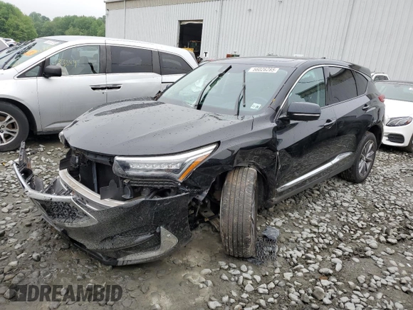 2021 Acura RDX Technology with VIN 5J8TC2H54ML001707, listed as a Copart auction lot 56026285 with 75,720 mi miles and Salvage title. Bid and sale history available at DreamBid. Image 1.