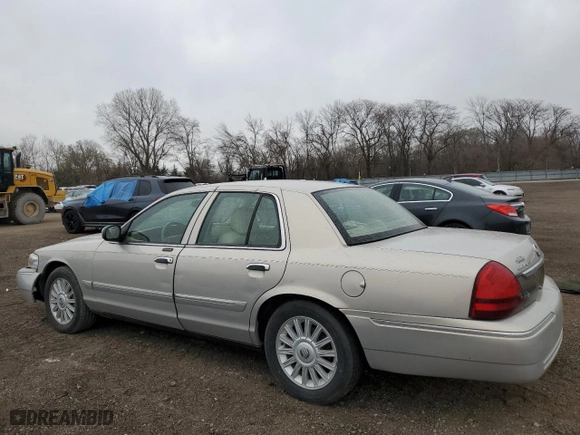 2008 Mercury Grand Marquis LS with VIN 2MEFM75V98X655166, listed as a Copart auction lot 51463775 with 0 mi miles and Salvage Title. Bid and sale history available at carsss.com. Image 2.