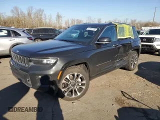 2023 Jeep Grand Cherokee Overland with VIN 1C4RJHDG4P8847576, listed as a Copart auction lot 42959755 with 21,464 mi miles and Salvage title. Bid and sale history available at DreamBid. Image 1.