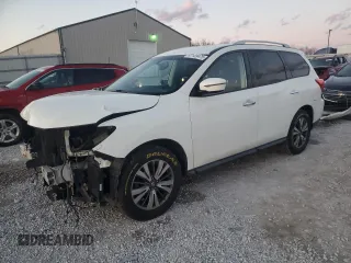 2017 Nissan Pathfinder SV z VIN 5N1DR2MN2HC674116, wystawiony jako Copart lot #47123475 z przebiegiem 133 928 mil mil oraz Szkoda całkowita • Salvage title. Historia ofert i sprzedaży dostępna na DreamBid. Obrazek 1.