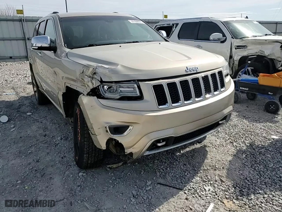 2014 Jeep Grand Cherokee Overland with VIN 1C4RJFCT1EC164988, listed as a Copart auction lot 47444065 with 151,409 mi miles and Salvage Title. Bid and sale history available at carsss.com. Image 12.