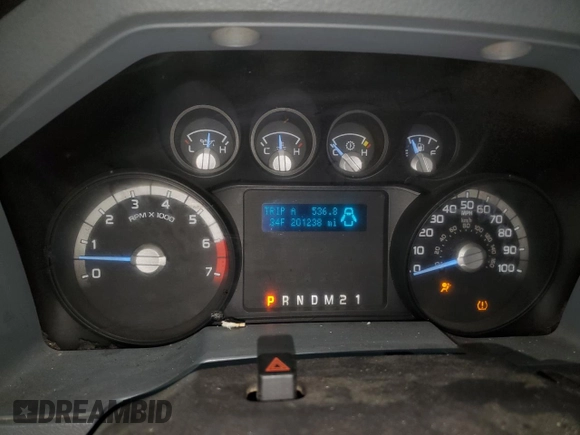 2011 Ford Super Duty F-250 SRW XL with VIN 1FTBF2B62BEB05052, listed as a Copart auction lot 83808824 with 201,238 mi miles and Clean Title. Bid and sale history available at carsss.com. Image 9.
