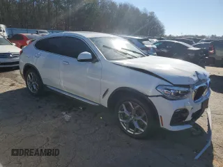 2020 BMW X4 xDrive30i with VIN 5UX2V1C05LLE67723, listed as a Copart auction lot 88923365 with 0 mi miles and Salvage Title. Bid and sale history available at carsss.com. Image 4.