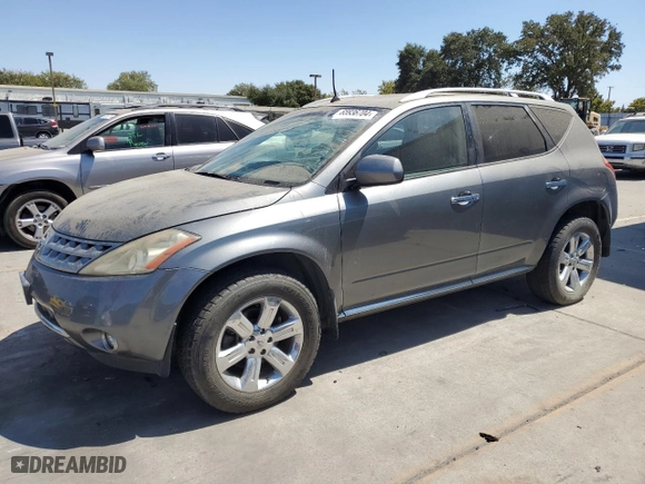 2007 Nissan Murano S with VIN JN8AZ08W47W640002, listed as a Copart auction lot 65936704 with 117,762 mi miles and Salvage Title. Bid and sale history available at carsss.com. Image 1.