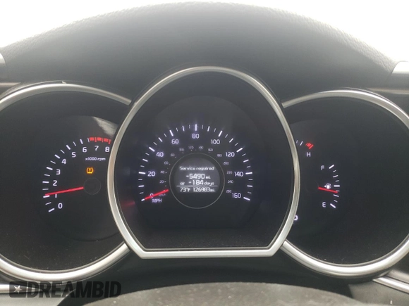2014 Kia Optima LX with VIN KNAGM4A70E5494065, listed as a Copart auction lot 59100255 with 126,983 mi miles and Salvage title. Bid and sale history available at DreamBid. Image 9.