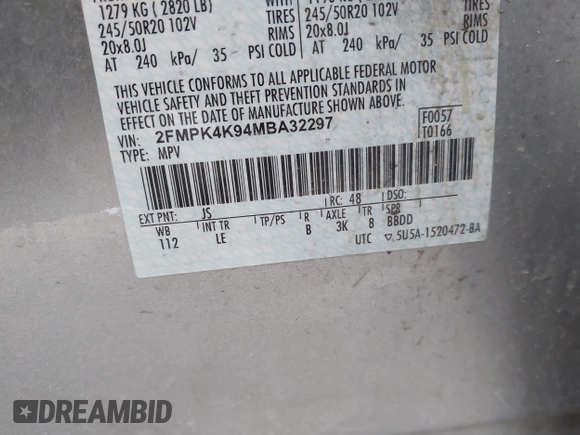 2021 Ford Edge Titanium z VIN 2FMPK4K94MBA32297, wystawiony jako IAAI lot #41834740 z przebiegiem 45 908 mil mil oraz . Historia ofert i sprzedaży dostępna na DreamBid. Obrazek 9.