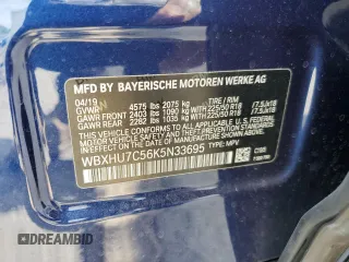 2019 BMW X1 sDrive28i z VIN WBXHU7C56K5N33695, wystawiony jako Copart lot #55492205 z przebiegiem 18 824 mil mil oraz Szkoda całkowita • Salvage title. Historia ofert i sprzedaży dostępna na DreamBid. Obrazek 14.