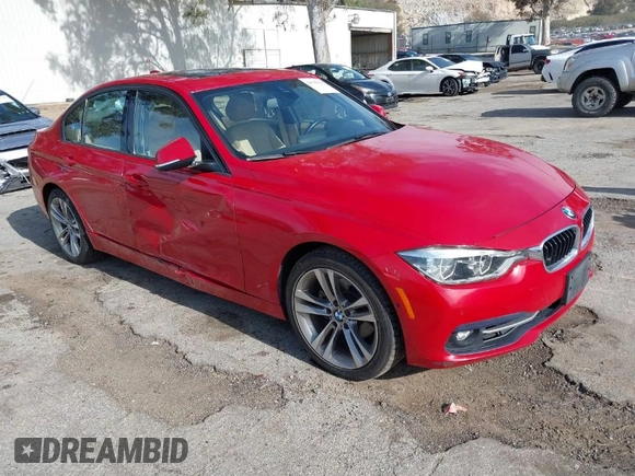 2016 BMW 3 Series 328i with VIN WBA8E9G50GNT82356, listed as a IAAI auction lot 41799119 with 83,337 mi miles. Bid and sale history available at carsss.com. Image 1.