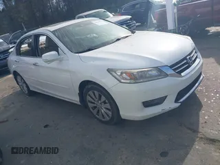 2014 Honda Accord Touring z VIN 1HGCR3F97EA001322, wystawiony jako IAAI lot #41823783 z przebiegiem 131 828 mil mil oraz . Historia ofert i sprzedaży dostępna na DreamBid. Obrazek 1.