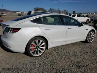 2019 Tesla Model 3 Long Range with VIN 5YJ3E1EB3KF514654, listed as a Copart auction lot 49484635 with 160,447 mi miles and Salvage Title. Bid and sale history available at carsss.com. Image 3.