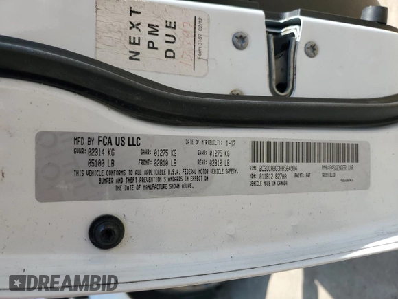 2017 Chrysler 300 S with VIN 2C3CCABG3HH564984, listed as a Copart auction lot 71400614 with 85,902 mi miles and Salvage Title. Bid and sale history available at DreamBid. Image 12.