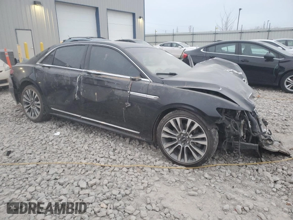 2017 Lincoln Continental Reserve with VIN 1LN6L9NP0H5602256, listed as a Copart auction lot 82677694 with 0 mi miles and Non Repairable. Bid and sale history available at carsss.com. Image 4.