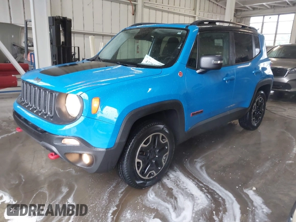 2015 Jeep Renegade Trailhawk with VIN ZACCJBCT0FPB59264, listed as a IAAI auction lot 42203406 with 109,000 mi miles and . Bid and sale history available at DreamBid. Image 17.
