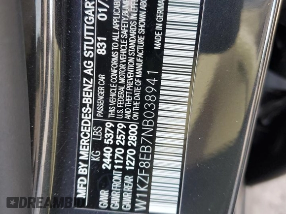2022 Mercedes-Benz E 350 z VIN W1KZF8EB7NB038941, wystawiony jako Copart lot #45386235 z przebiegiem 13 318 mil mil oraz Szkoda całkowita • Salvage title. Historia ofert i sprzedaży dostępna na DreamBid. Obrazek 12.