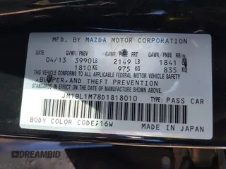 2013 Mazda 3 i Grand Touring with VIN JM1BL1M78D1818010, listed as a IAAI auction lot 42060056 with 139,157 mi miles and . Bid and sale history available at DreamBid. Image 9.
