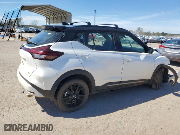 2024 Nissan Kicks SR with VIN 3N1CP5DVXRL479090, listed as a Copart auction lot 49817965 with 13,625 mi miles and Salvage Title. Bid and sale history available at carsss.com. Image 3.