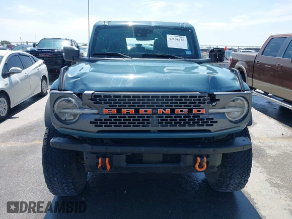 2022 Ford Bronco with VIN 1FMEE5DP5NLA90680, listed as a IAAI auction lot 42198160 with 37,129 mi miles and . Bid and sale history available at DreamBid. Image 12.