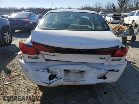 1997 Ford Escort LX with VIN 1FALP13P6VW332381, listed as a Copart auction lot 87394424 with 95,512 mi miles and Salvage Title. Bid and sale history available at carsss.com. Image 6.