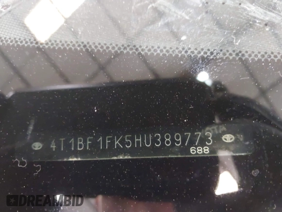 2017 Toyota Camry XLE z VIN 4T1BF1FK5HU389773, wystawiony jako IAAI lot #42189385 z przebiegiem 133 860 mil mil oraz . Historia ofert i sprzedaży dostępna na DreamBid. Obrazek 9.