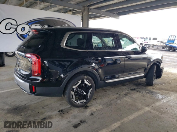 2025 Kia Telluride S with VIN 5XYP64GC6SG585586, listed as a Copart auction lot 56853485 with 12,252 mi miles and Salvage title. Bid and sale history available at DreamBid. Image 3.