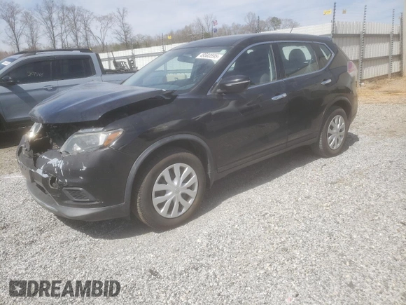 2015 Nissan Rogue S with VIN KNMAT2MV0FP524942, listed as a Copart auction lot 49583595 with 95,133 mi miles and Salvage Title. Bid and sale history available at DreamBid. Image 1.
