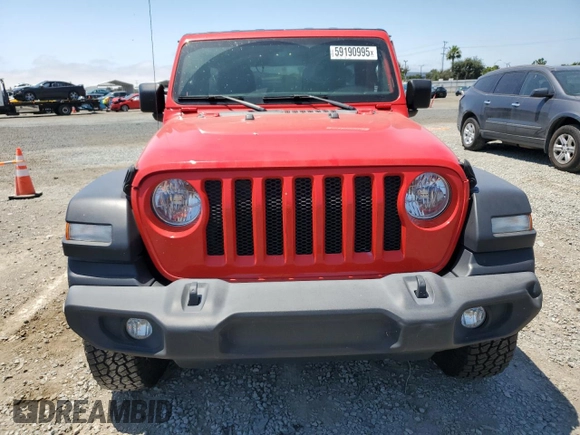 2022 Jeep Wrangler Unlimited Sport S z VIN 1C4HJXDG6NW240786, wystawiony jako Copart lot #59190995 z przebiegiem 46 172 mil mil oraz Szkoda całkowita • Salvage title. Historia ofert i sprzedaży dostępna na DreamBid. Obrazek 5.