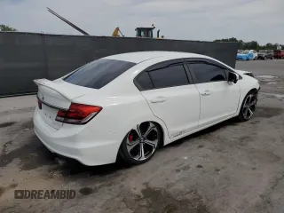 2015 Honda Civic Sedan Si with VIN 2HGFB6E5XFH703977, listed as a Copart auction lot 47196415 with 107,534 mi miles and Salvage Title. Bid and sale history available at carsss.com. Image 3.