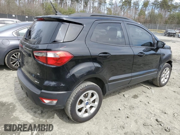 2020 Ford EcoSport SE with VIN MAJ6S3GL3LC327829, listed as a Copart auction lot 49711485 with 42,396 mi miles and Salvage Title. Bid and sale history available at carsss.com. Image 3.
