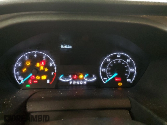 2021 Ford Transit Cargo with VIN 1FTBR1C89MKA71178, listed as a Copart auction lot 83775224 with 68,280 mi miles and Salvage Title. Bid and sale history available at DreamBid. Image 9.
