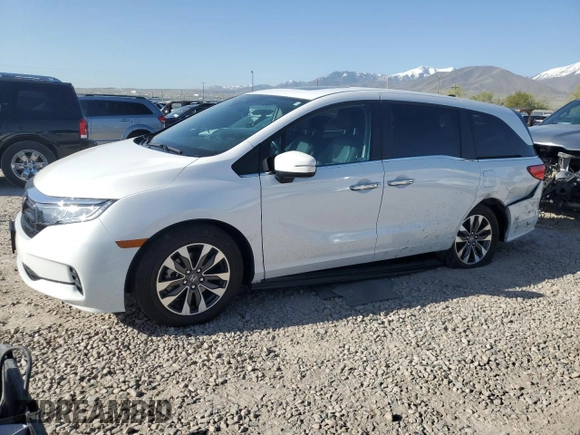 2024 Honda Odyssey EX-L с VIN 5FNRL6H65RB049073, выставлен на аукционе Copart как лот 54200195 с пробегом 8 080 миль миль и Списание • Salvage title. История ставок и продаж доступна на DreamBid. Изображение 1.