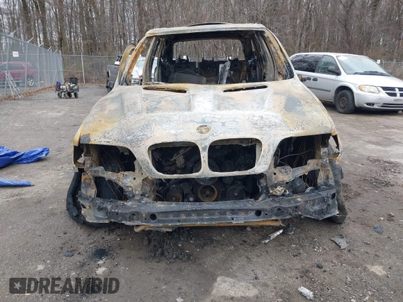 2002 BMW X5 3.0i with VIN 5UXFA53562LP46206, listed as a IAAI auction lot 41743323 with 1 mi miles. Bid and sale history available at carsss.com. Image 6.