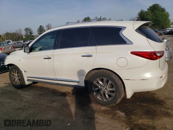2015 Infiniti QX60 with VIN 5N1AL0MM3FC517823, listed as a Copart auction lot 53941375 with 63,834 mi miles and Salvage title. Bid and sale history available at DreamBid. Image 2.
