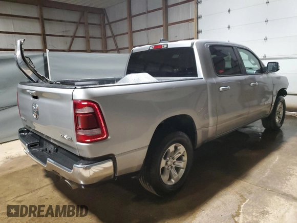 2024 Ram 1500 Laramie with VIN 1C6SRFJT5RN223670, listed as a Copart auction lot 65283975 with 36,433 mi miles and Clean title. Bid and sale history available at DreamBid. Image 3.