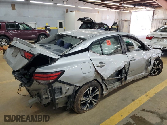 2021 Nissan Sentra SV with VIN 3N1AB8CV0MY229989, listed as a Copart auction lot 48766635 with Not Provided miles and Salvage Title. Bid and sale history available at carsss.com. Image 3.