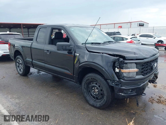 2024 Ford F-150 with VIN 1FTEX2LP1RKE72862, listed as a IAAI auction lot 42214197 with 25,672 mi miles and . Bid and sale history available at DreamBid. Image 1.