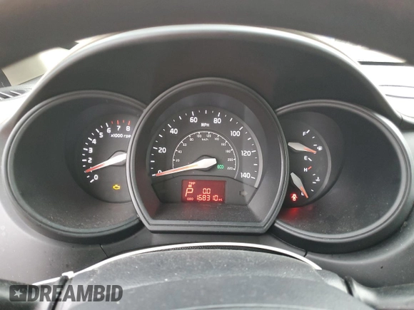 2014 Kia Rio LX with VIN KNADM4A32E6400150, listed as a Copart auction lot 43740215 with 168,310 mi miles and Salvage Title. Bid and sale history available at carsss.com. Image 9.