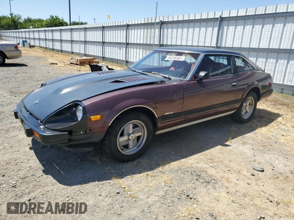 1982 Datsun 280ZX 2+2 z VIN JN1HZ06S5CX429361, wystawiony jako Copart lot #59239365 z przebiegiem 139 002 mil mil oraz Tytuł czysty. Historia ofert i sprzedaży dostępna na DreamBid. Obrazek 1.