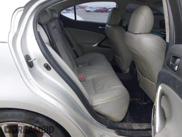2006 Lexus IS 250 Manual with VIN JTHBK262362012131, listed as a IAAI auction lot 41938852 with 183,552 mi miles. Bid and sale history available at carsss.com. Image 8.