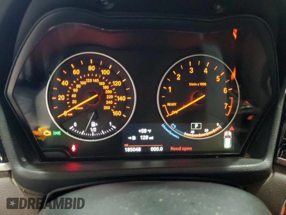 2017 BMW X1 xDrive28i with VIN WBXHT3C38H5F81270, listed as a Copart auction lot 49447865 with 185,048 mi miles and Clean Title. Bid and sale history available at carsss.com. Image 9.