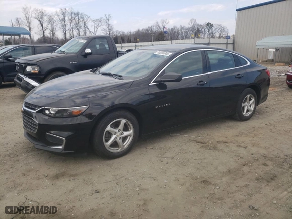 2016 Chevrolet Malibu LS with VIN 1G1ZB5ST3GF301867, listed as a Copart auction lot 44506605 with 68,250 mi miles and Salvage Title. Bid and sale history available at carsss.com. Image 1.