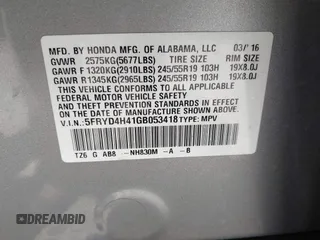 2016 Acura MDX w/Tech with VIN 5FRYD4H41GB053418, listed as a IAAI auction lot 42118766 with 72,700 mi miles. Bid and sale history available at carsss.com. Image 9.